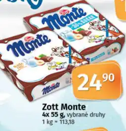 COOP TIP Zott Monte nabídka