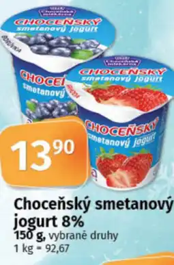 COOP TIP Choceňský smetanový jogurt 8% nabídka