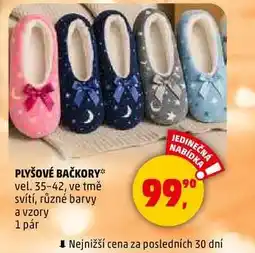 Penny Market PLYŠOVÉ BAČKORY, 1 pár nabídka