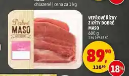 Penny Market VEPŘOVÉ ŘÍZKY Z KÝTY DOBRÉ MASO, 600 g nabídka