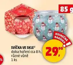 Penny Market SVÍČKA VE SKLE, 1 ks nabídka