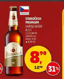 Penny Market STAROČECH PREMIUM světlý ležák, 0,5 l nabídka