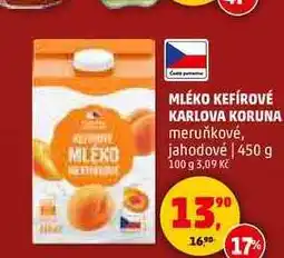 Penny Market MLÉKO KEFÍROVÉ KARLOVA KORUNA, 450 g nabídka