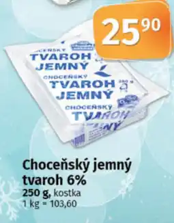 COOP TIP Choceňský jemný tvaroh 6% nabídka