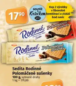 COOP TIP Sedita Rodinné Polomáčené sušenky nabídka