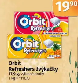 COOP TIP Orbit Refreshers žvýkačky nabídka