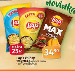 COOP TIP Lay's chipsy nabídka