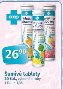COOP TIP Coop Šumivé tablety nabídka