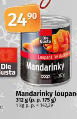COOP TIP Mandarinky loupané nabídka