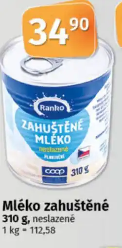 COOP TIP Ranko Mléko zahuštěné nabídka