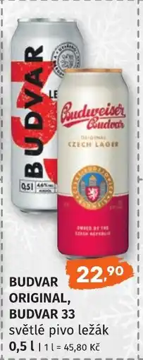 Coop hb Budvar original, Budvar 33 nabídka
