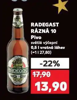 Kaufland Pivo radegast nabídka