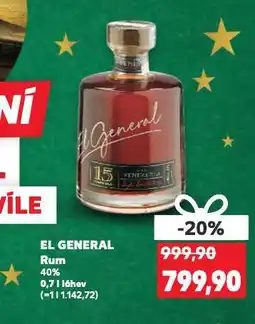 Kaufland El general rum nabídka