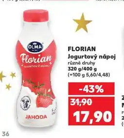 Kaufland Florian jogurtový nápoj nabídka