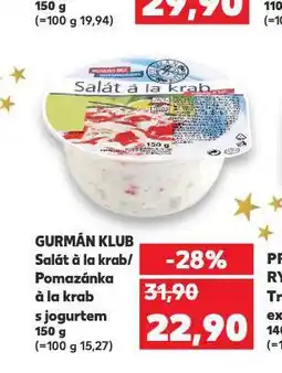 Kaufland Gurmán klub salát á la krab nabídka
