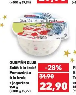 Kaufland Gurmán klub pomazánka á la krab s jogurtem nabídka