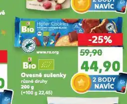 Kaufland Bio ovesné sušenky nabídka