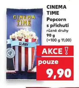 Kaufland Cinema time popcorn nabídka