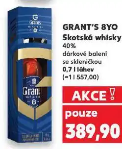 Kaufland Grant's 8yo skotská whisky nabídka