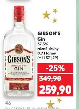 Kaufland Gibson's gin nabídka