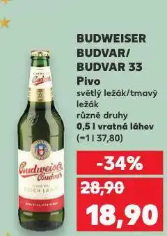 Kaufland Pivo budvar 33 nabídka