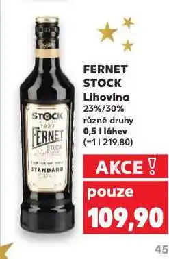 Kaufland Fernet stock nabídka
