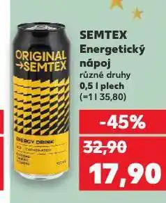 Kaufland Semtex energy drink nabídka