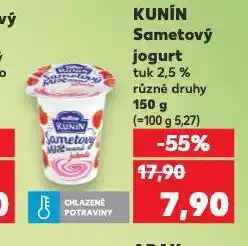 Kaufland Kunín sametový jogurt nabídka