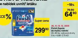 Tesco Finish kapsle do myčky nádobí nabídka