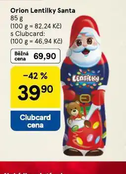 Tesco Orion lentilky santa nabídka