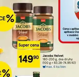 Tesco Jacobs velvet instantní káva nabídka
