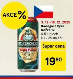 Tesco Pivo radegast ryze hořká 12 nabídka