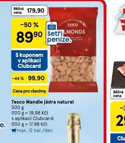 Tesco Mandle ejádra natural nabídka