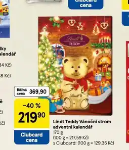 Tesco Lindt teddy vánoční strom adventní kalendář nabídka