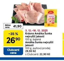 Tesco Amálka šunka nejvyšší jakosti nabídka
