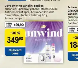 Tesco Dove unwind vánoční balíček nabídka