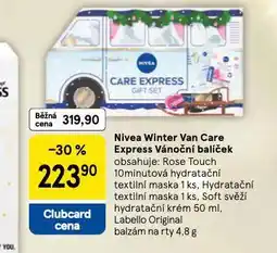Tesco Nivea winter van care express vánoční balíček nabídka