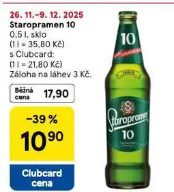 Tesco Pivo staropramen 10 nabídka