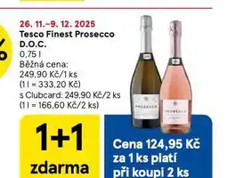 Tesco Prosecco nabídka