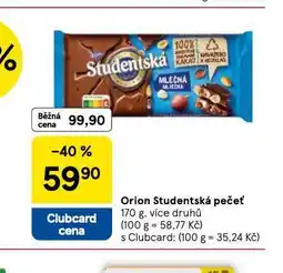 Tesco Orion studentská pečeť nabídka