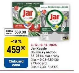 Tesco Jar kapsle do myčky nabídka