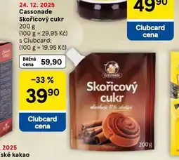 Tesco Cassonade skořicový cukr nabídka