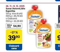 Tesco Sunra hotové jídlo kapsička nabídka