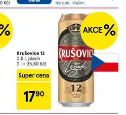 Tesco Pivo krušovice 12 královský ležák nabídka