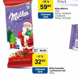 Tesco Milka čokoláda s pufovanou rýží nabídka