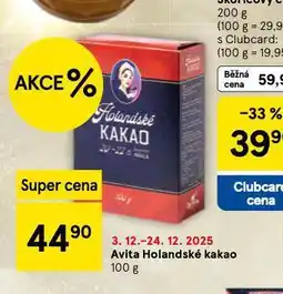 Tesco Avita holandské kakao nabídka