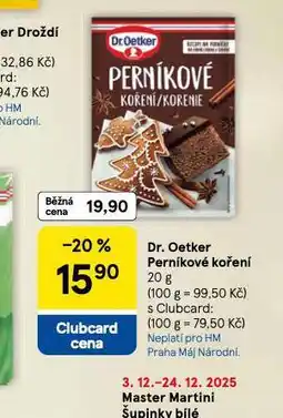 Tesco Dr. oetker perníkové koření nabídka