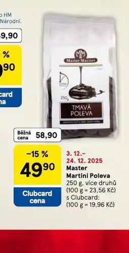 Tesco Master martini poleva nabídka