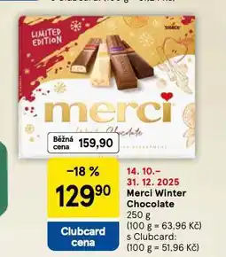Tesco Merci winter chocolate nabídka