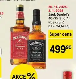 Tesco Jack daniel´s nabídka